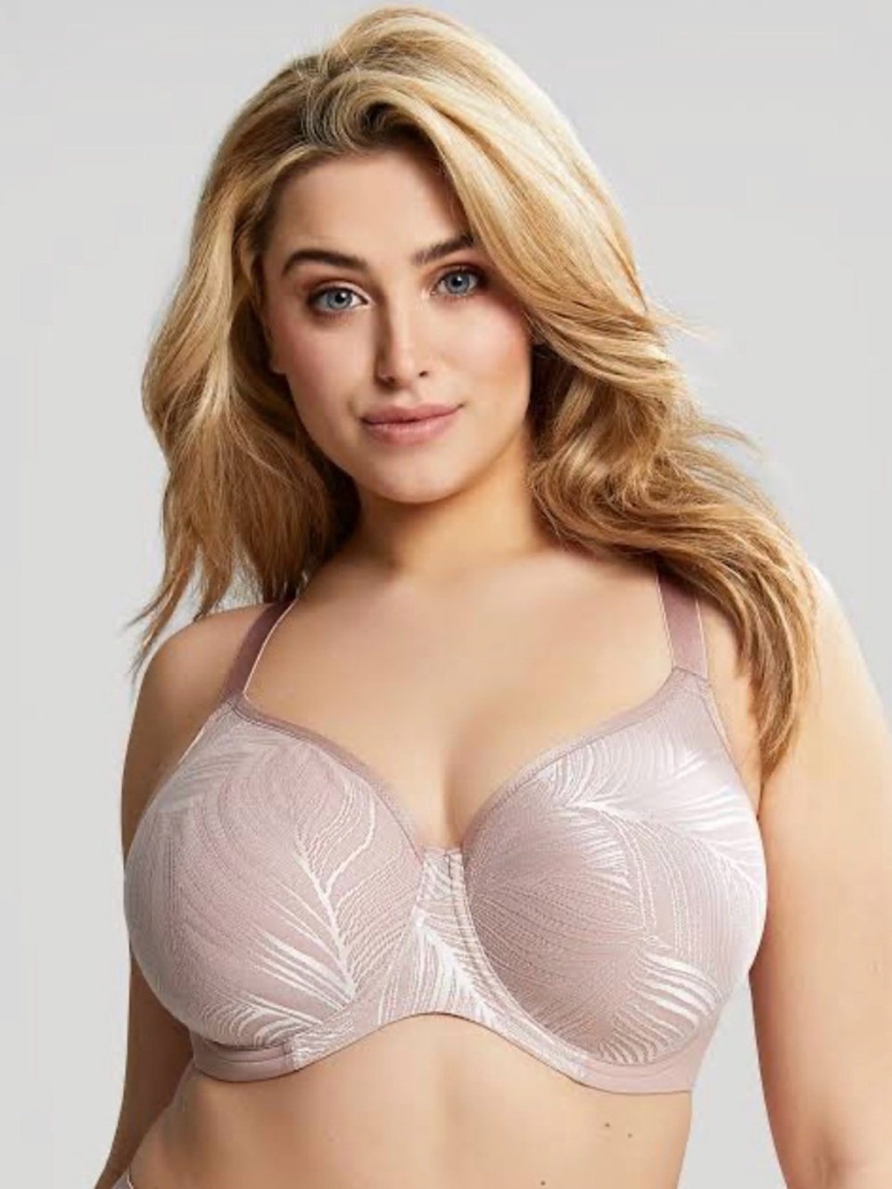 Supportive Full Coverage Underwire Bra in Blush Pink